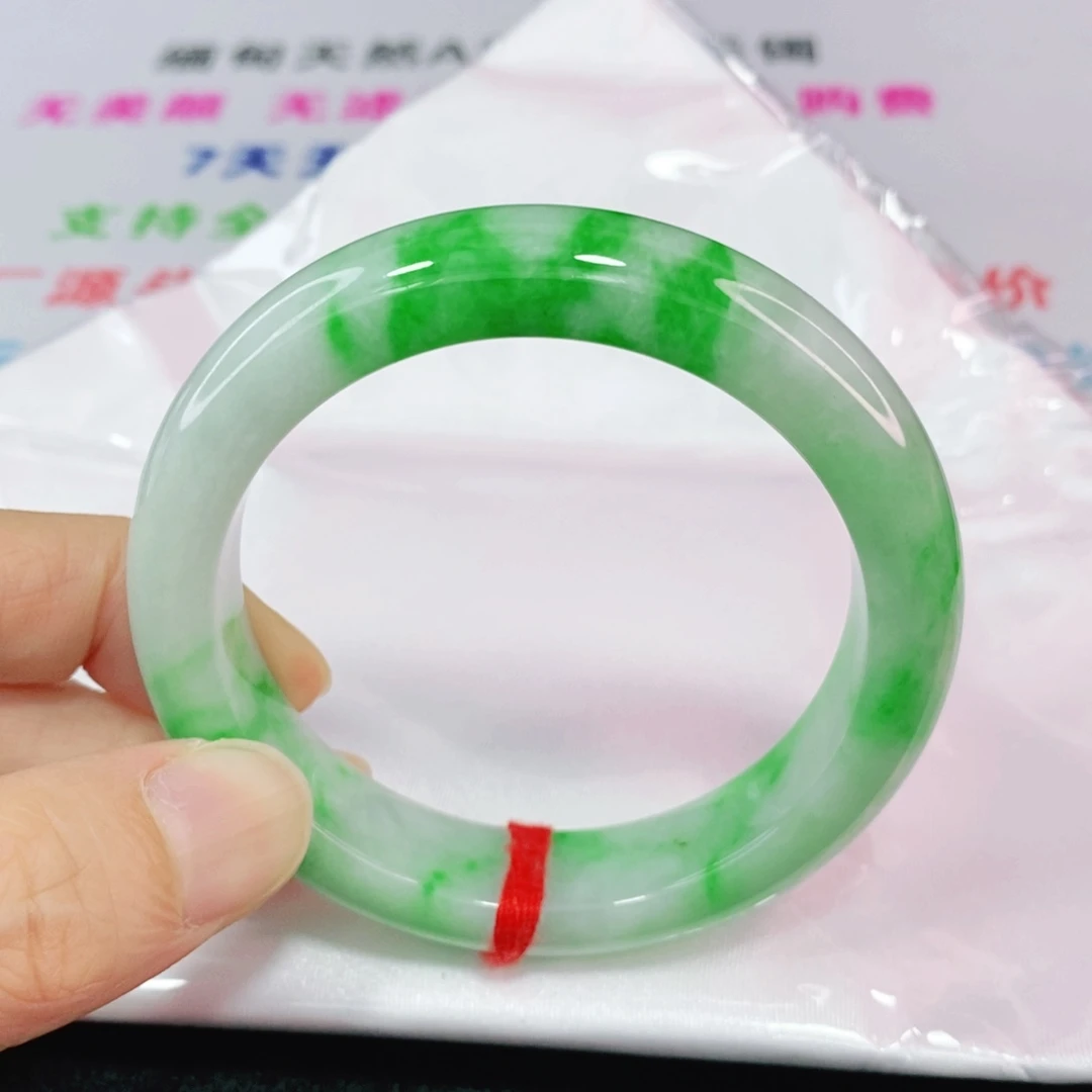 未镶嵌手镯翡翠53.8圈口正圈