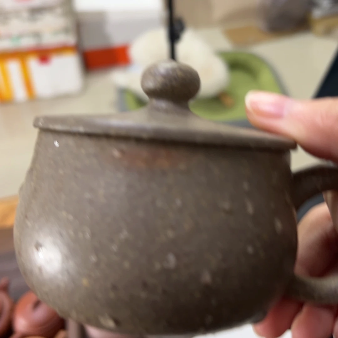 紫砂茶壶八目五彩段泥盖杯220毫升