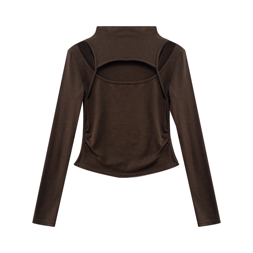 【辣妹出街】修身高领绒感打底上衣★