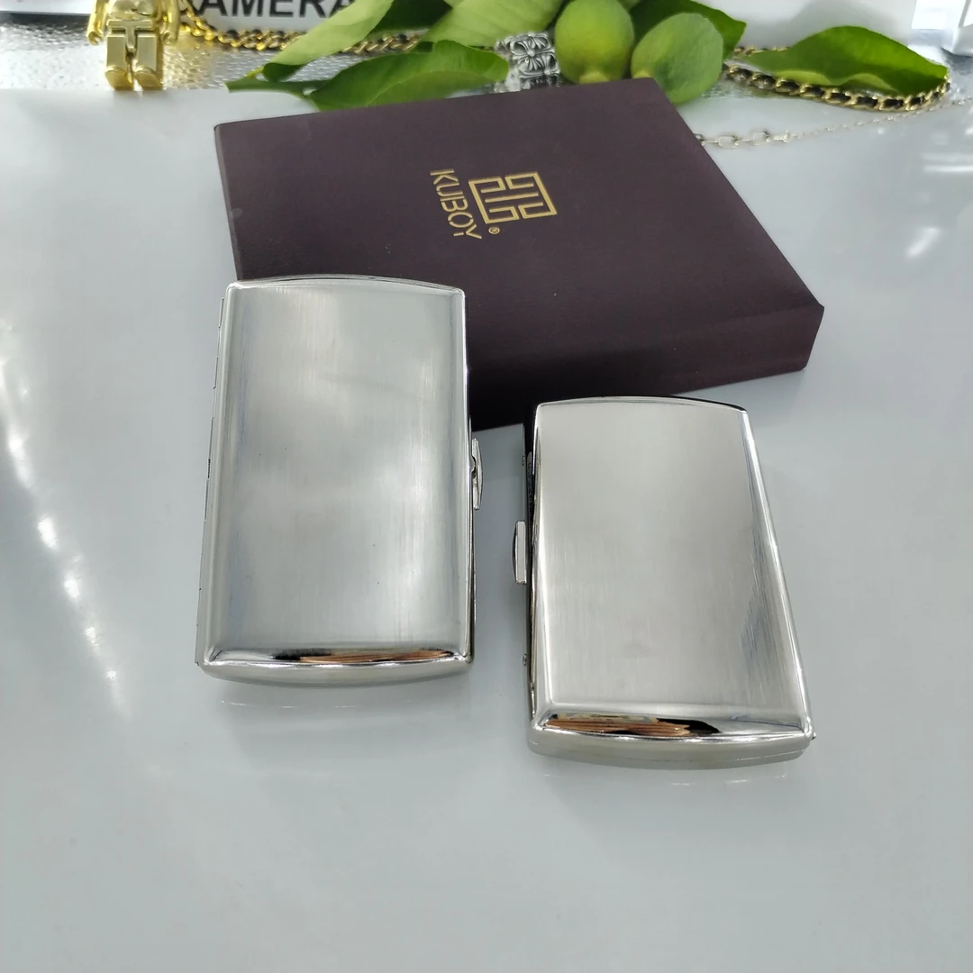 酷宝黄铜金属拉丝烟盒能装粗支12香烟适合可携式防压送礼高级商务