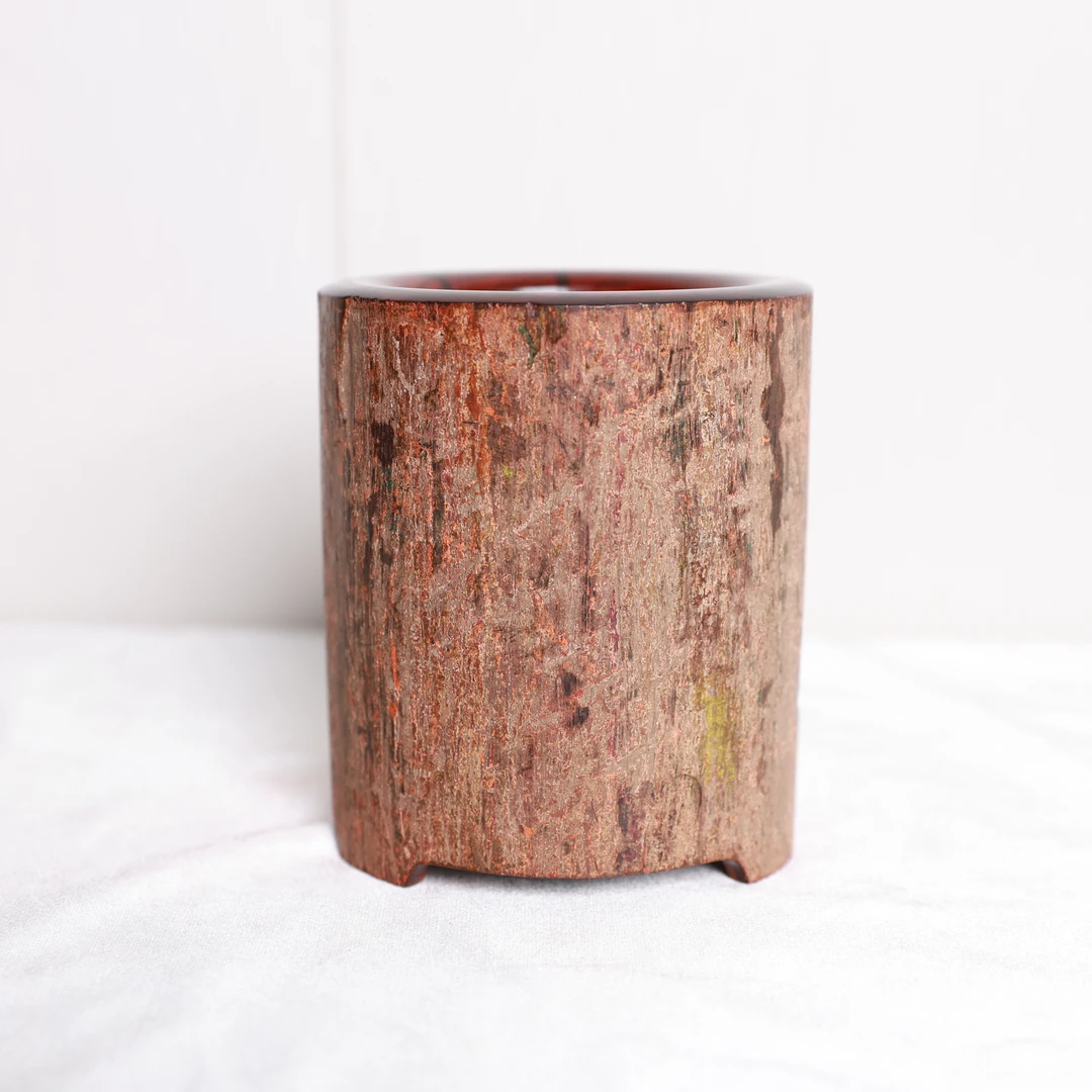 l26812 印度小叶紫檀-拆房料笔筒