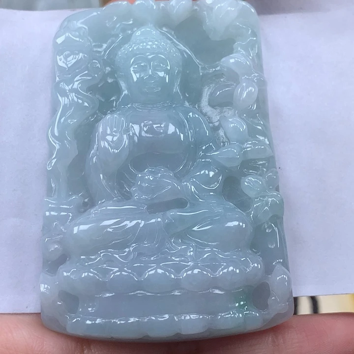 颈饰未镶嵌翡翠观音吊坠