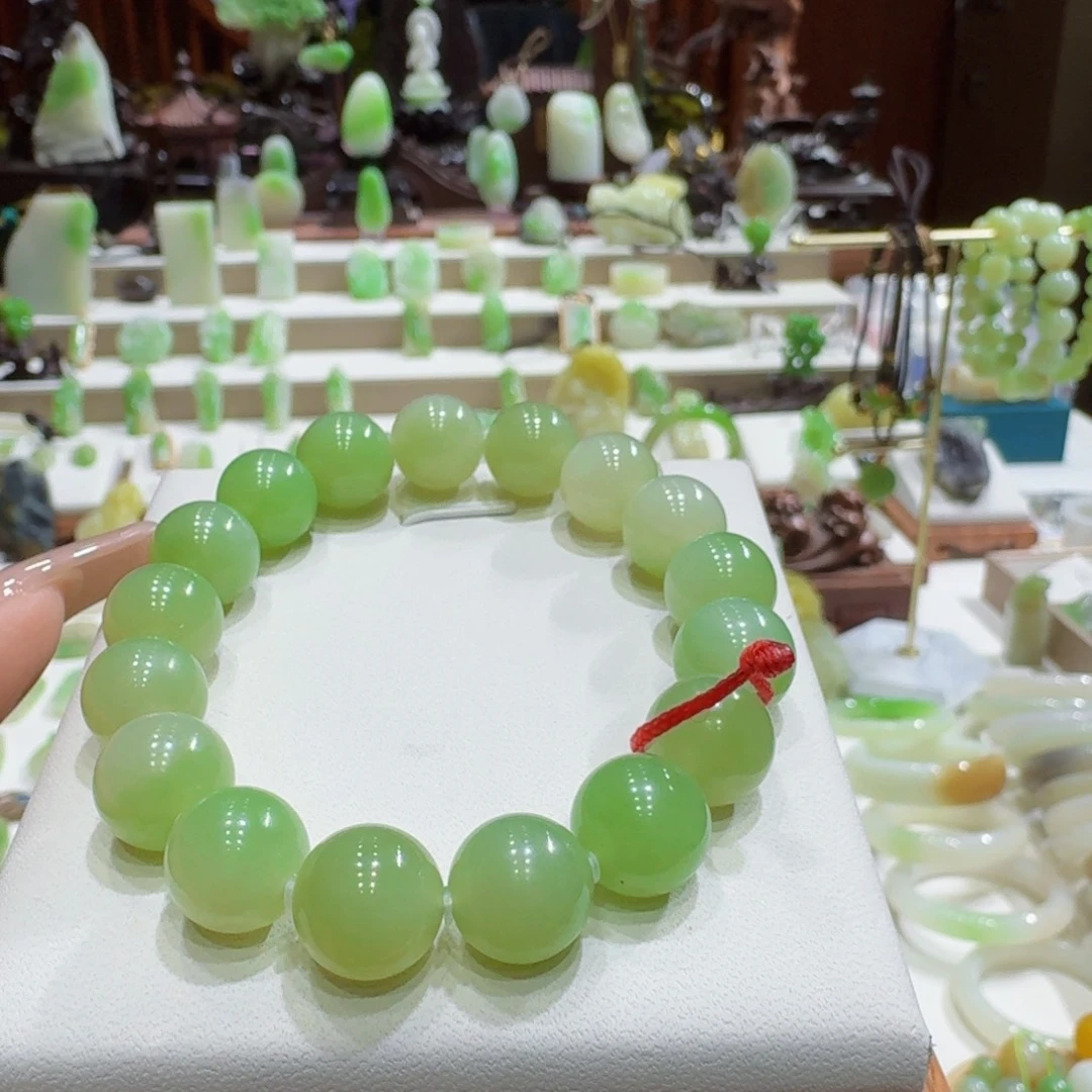 和田玉（翠青玉）未镶嵌颈饰翠青卡12