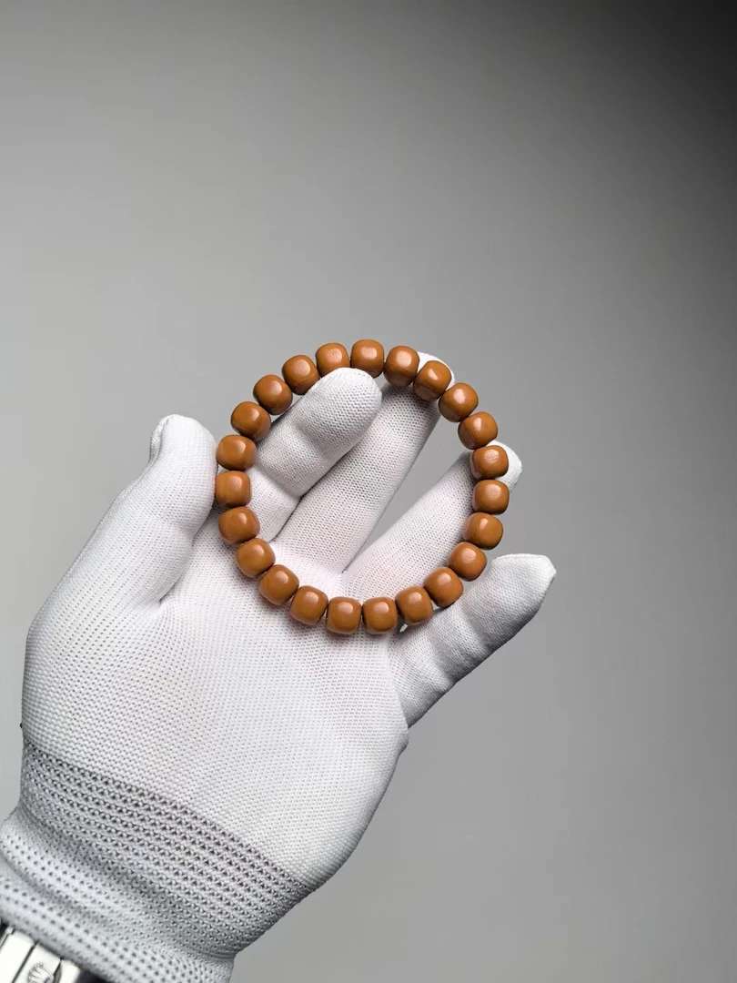 雲川出品—原色猴头镜面方糖手串，全品无暇，无封口线。