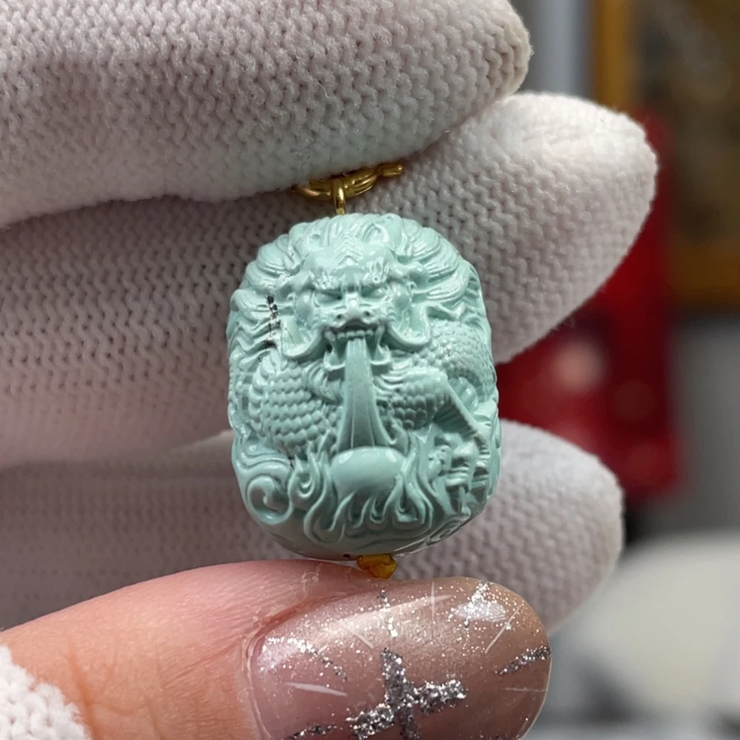绿松石未镶嵌挂件