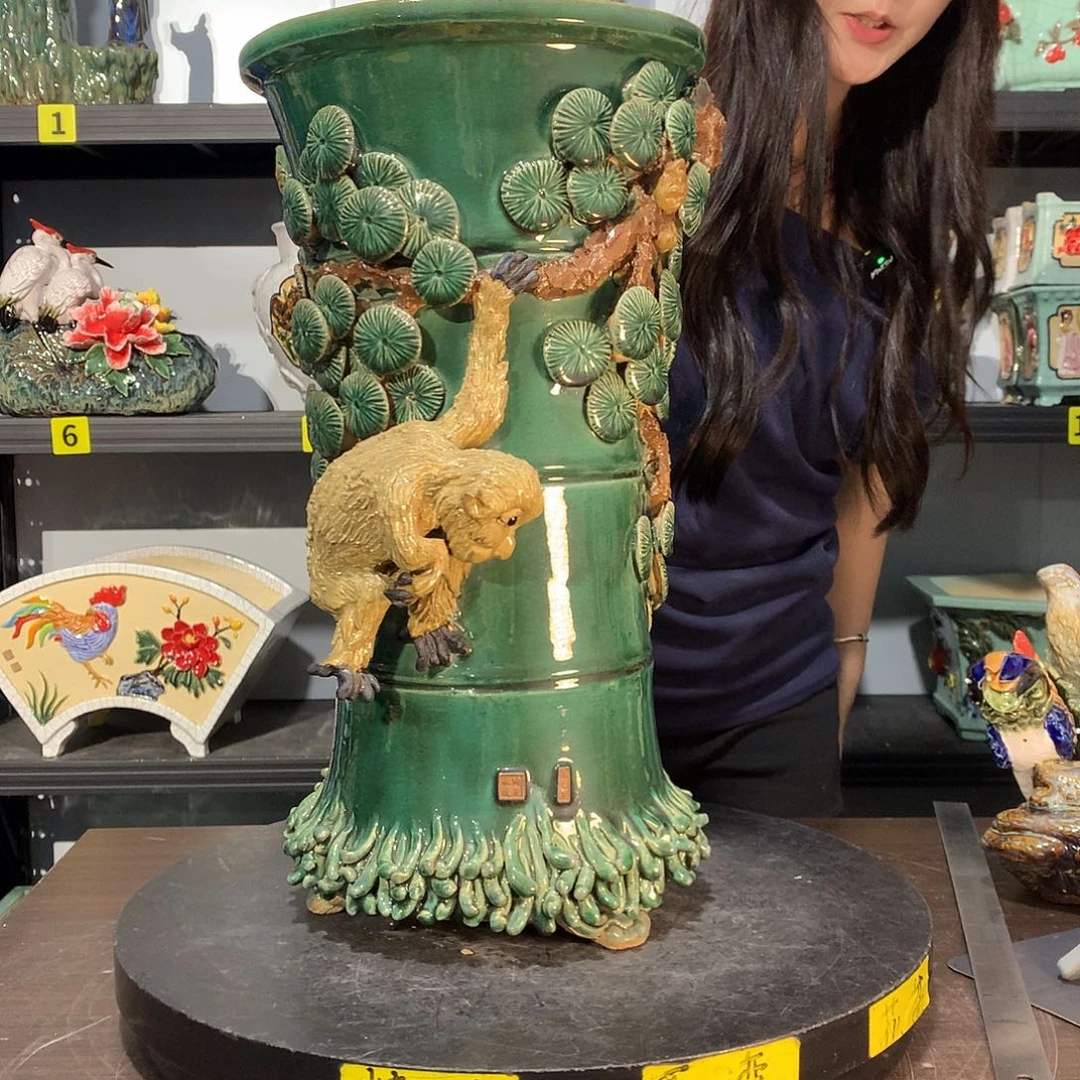 用***3高温烧制石湾盆花盆