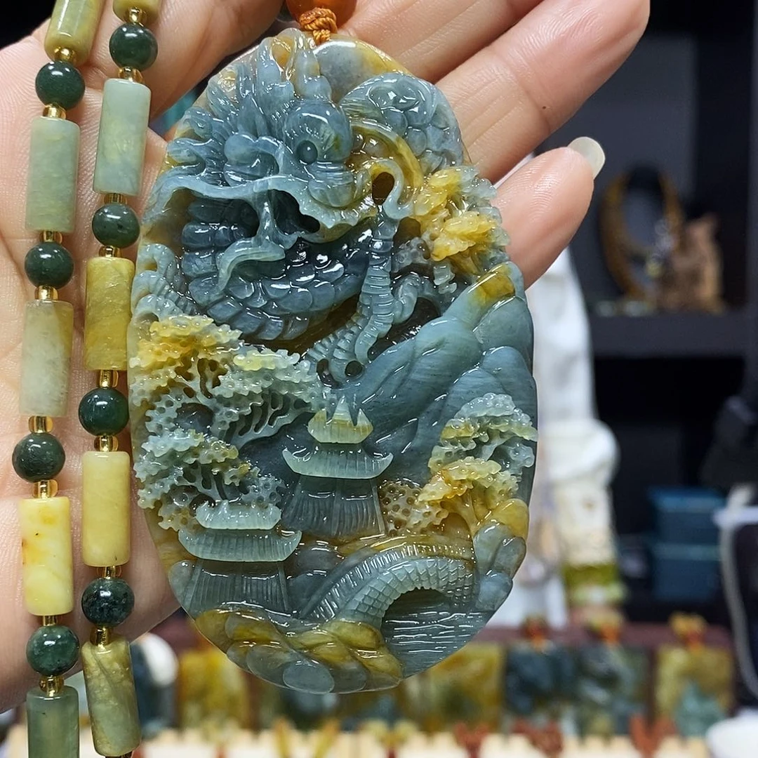 未镶嵌岫玉挂件吊坠