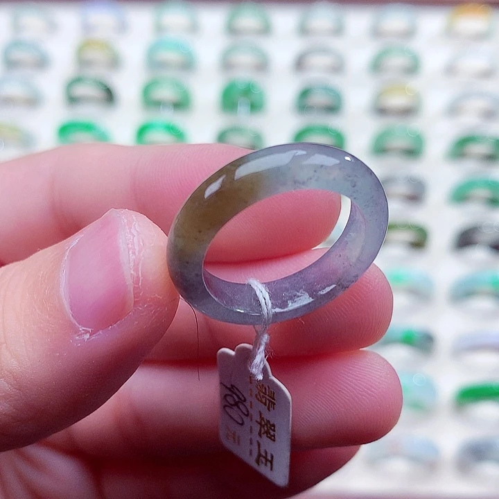 翡翠未镶嵌戒指20-21号