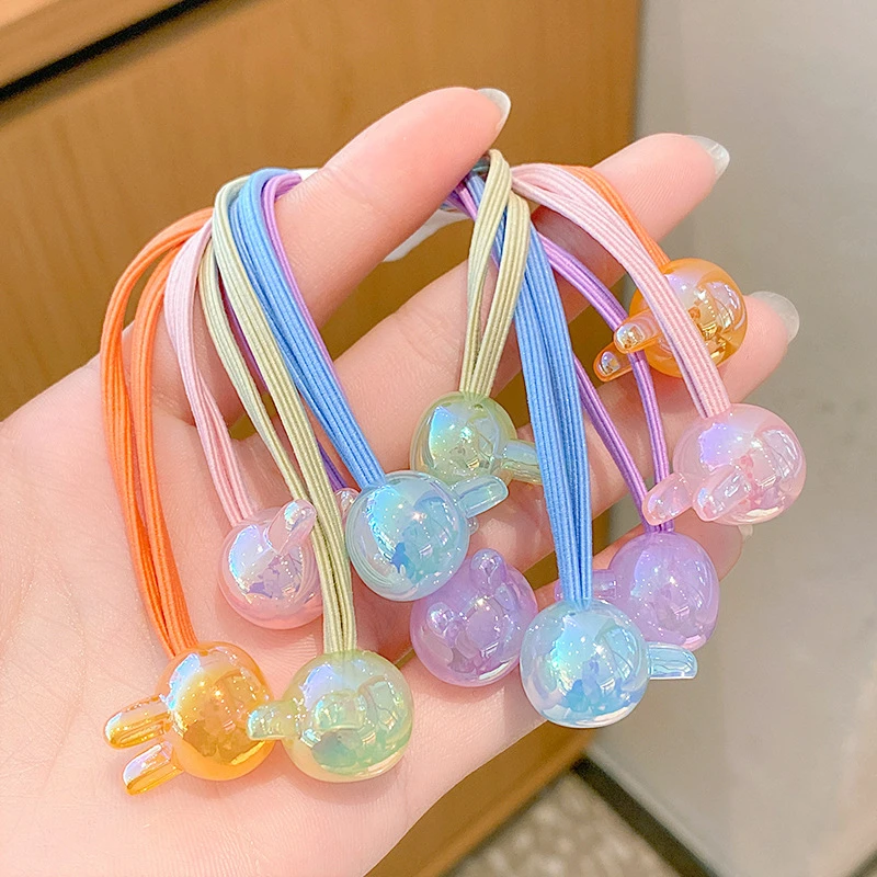 宝宝皮筋高弹力不伤发双头绕绕发绳女孩可爱发圈扎头发橡皮筋发饰