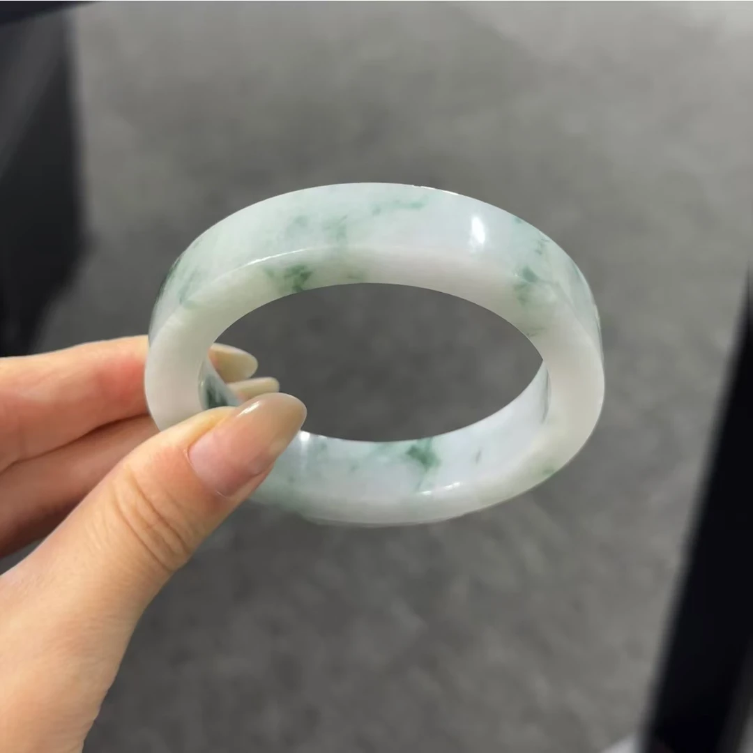 天然翡翠A货定制手镯1104