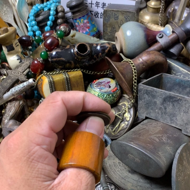 繁***盛一物一拍铜把件俩个