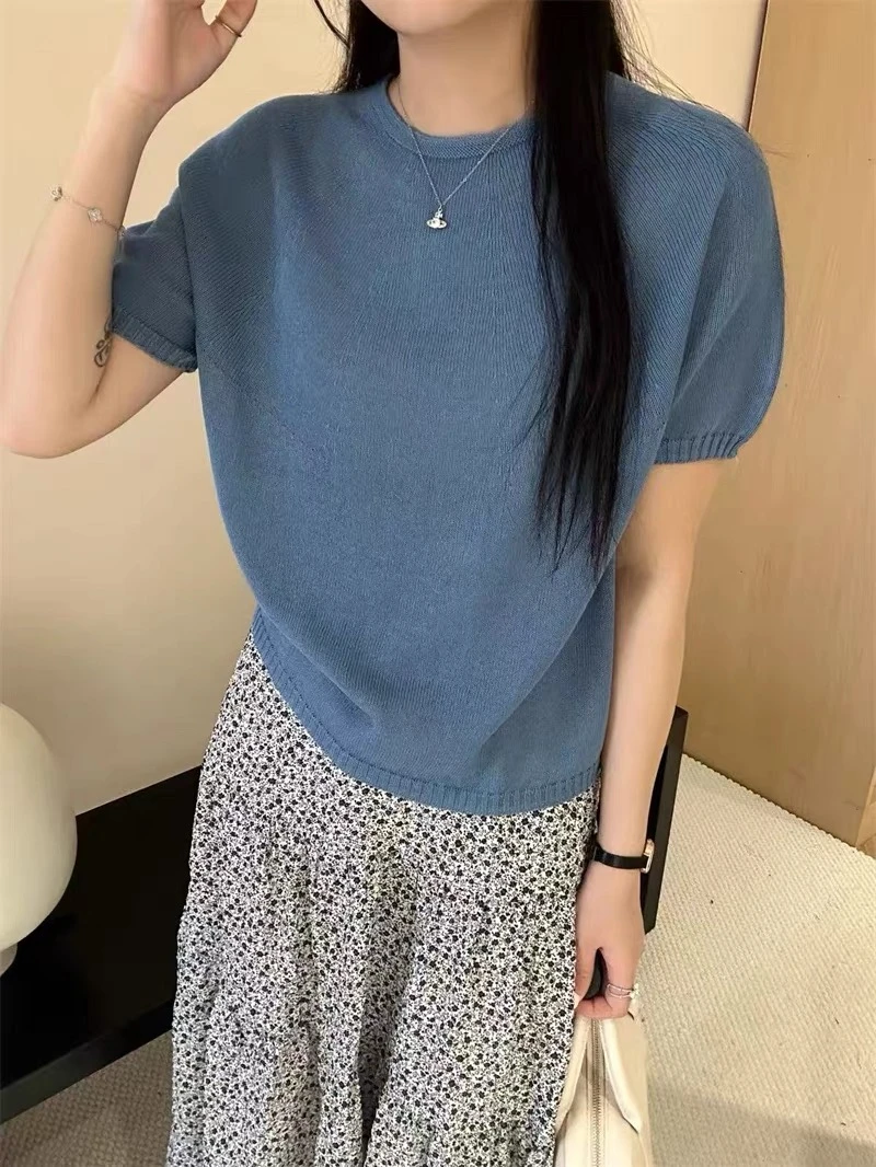 七言家触感升级！孔雀蓝无缝一体洋气短袖