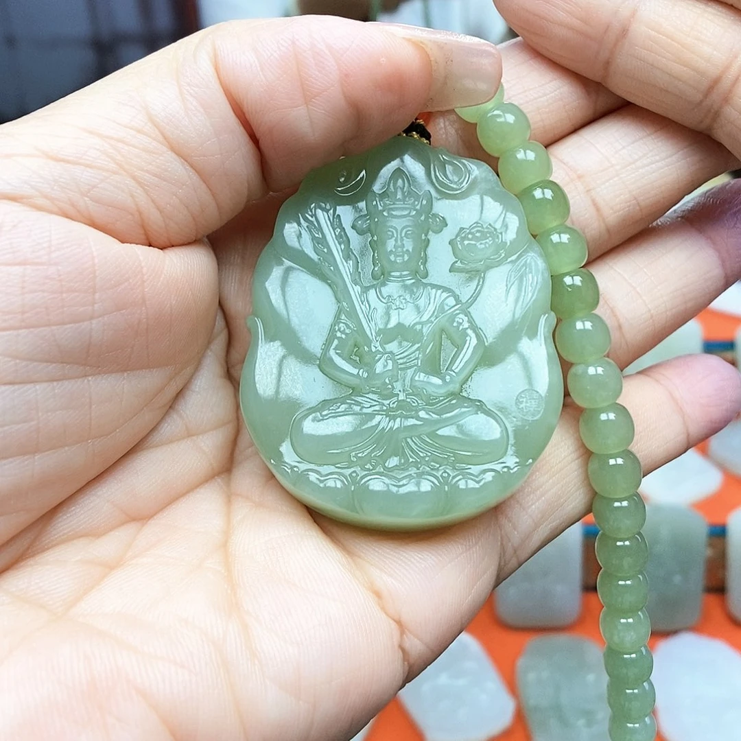 和田玉未镶嵌颈饰深***明