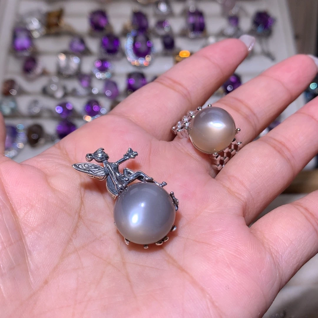 【闪购商品】水晶戒指银S925镶嵌想****鱼戒指