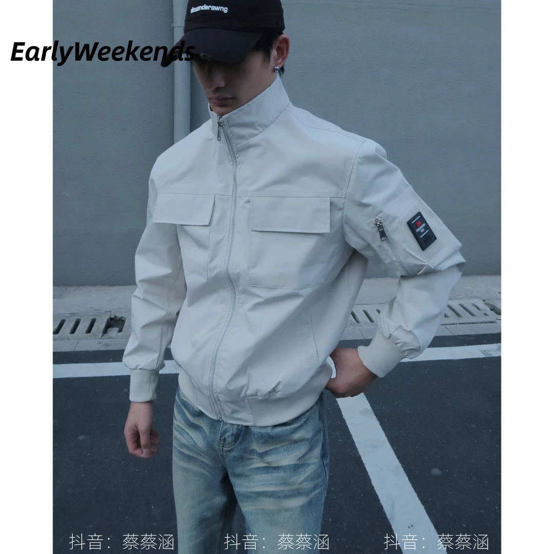 Weekends美式户外工装三防休闲夹克秋冬立领防风潮流工装外套男