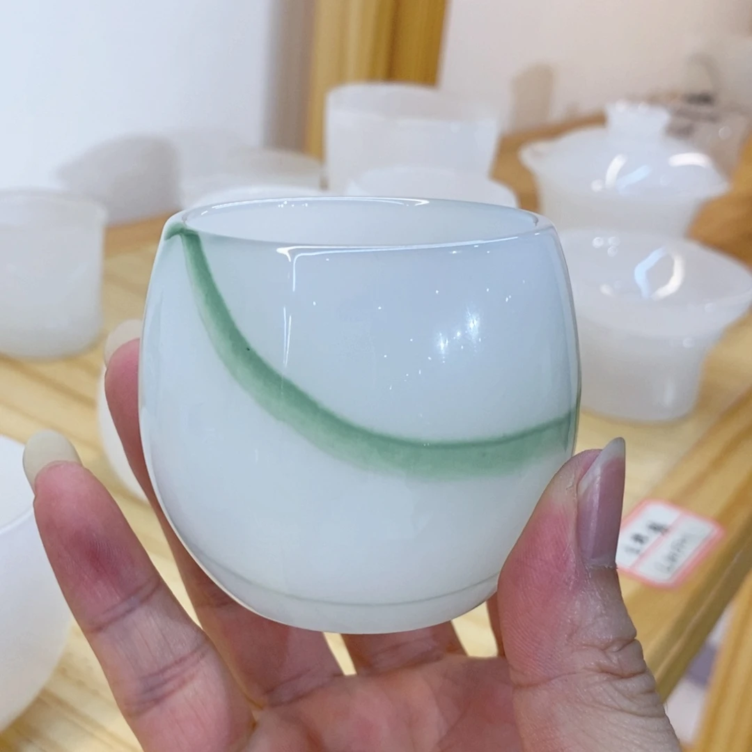 琉璃手工艺品漂绿主人杯