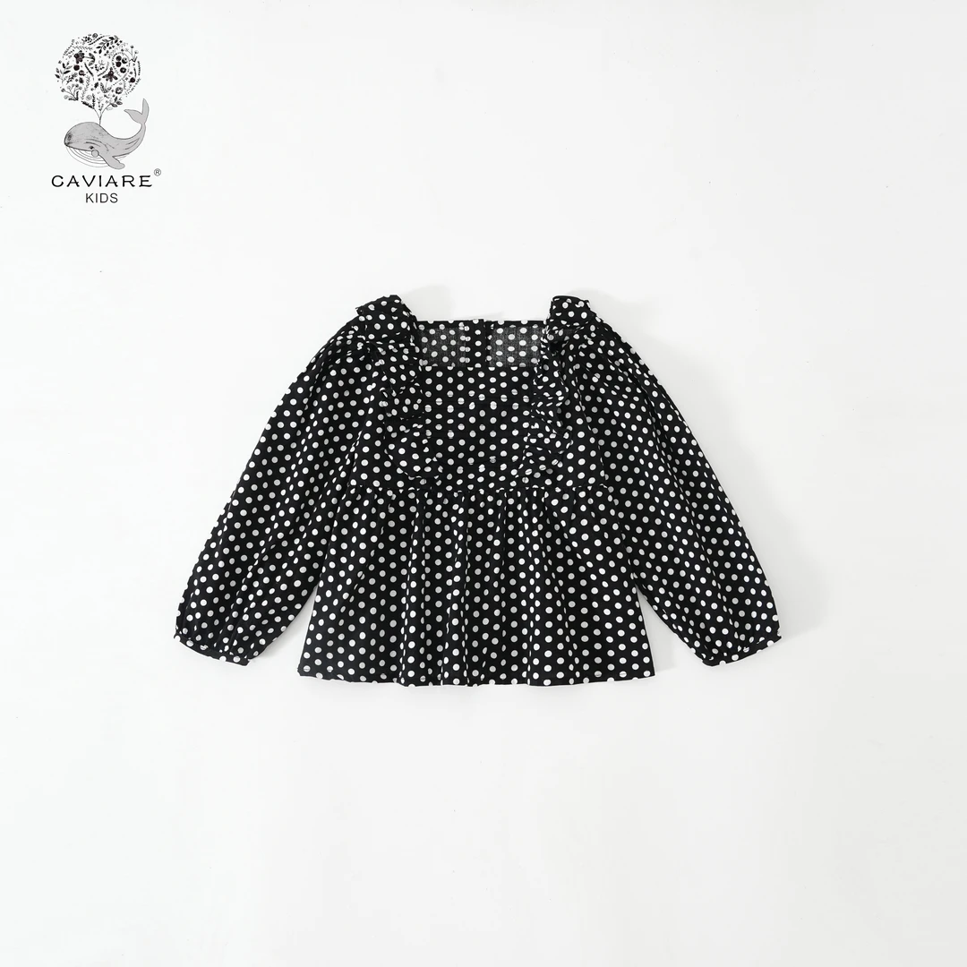 【波点控】春款Q2406CS波点娃娃衫 鱼子酱品牌儿童女童