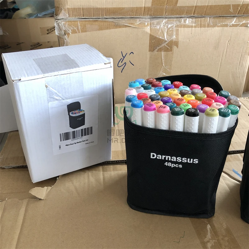 出外单!48色双头酒精马克笔水彩笔绘画记号笔