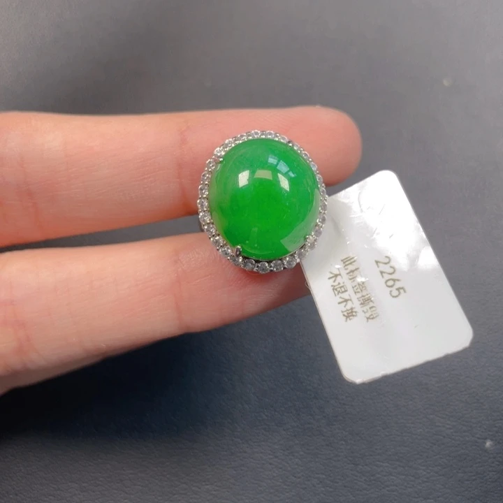 吊坠(不含链)银S925镶嵌翡翠
