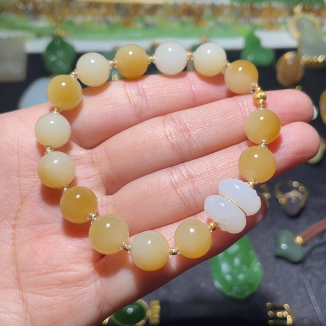 和田玉未镶嵌手链