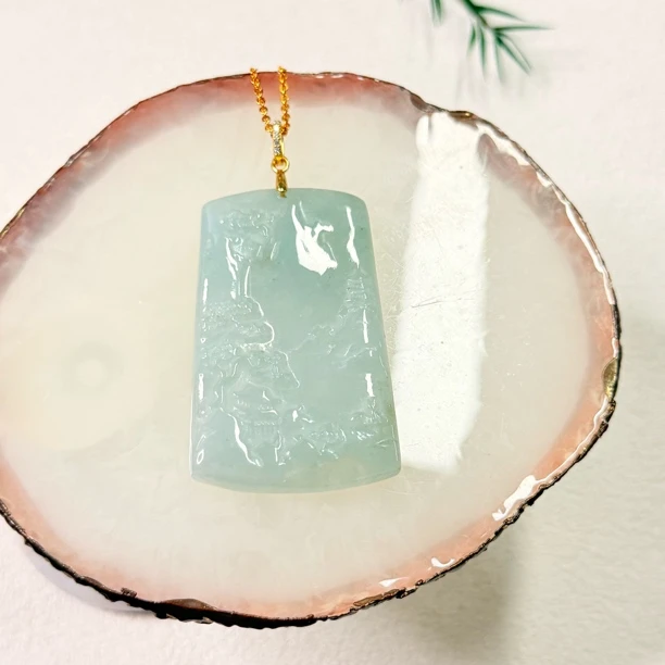 【六六中古】孤品复古s925翡翠项链ty2027