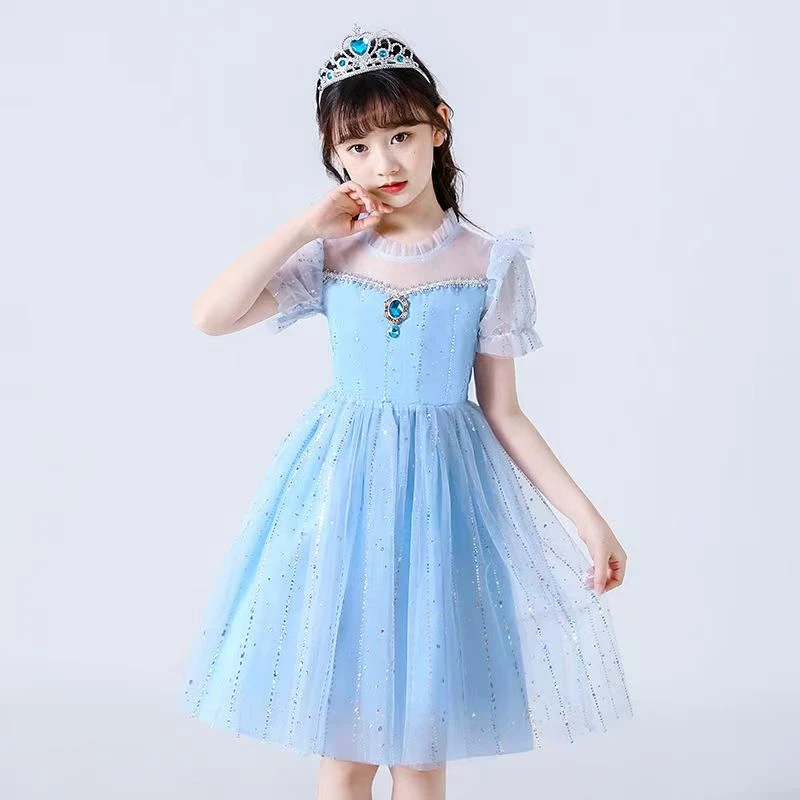 纱裙洋气女童女蓬蓬裙连衣裙夏季女童夏装裙子小女孩