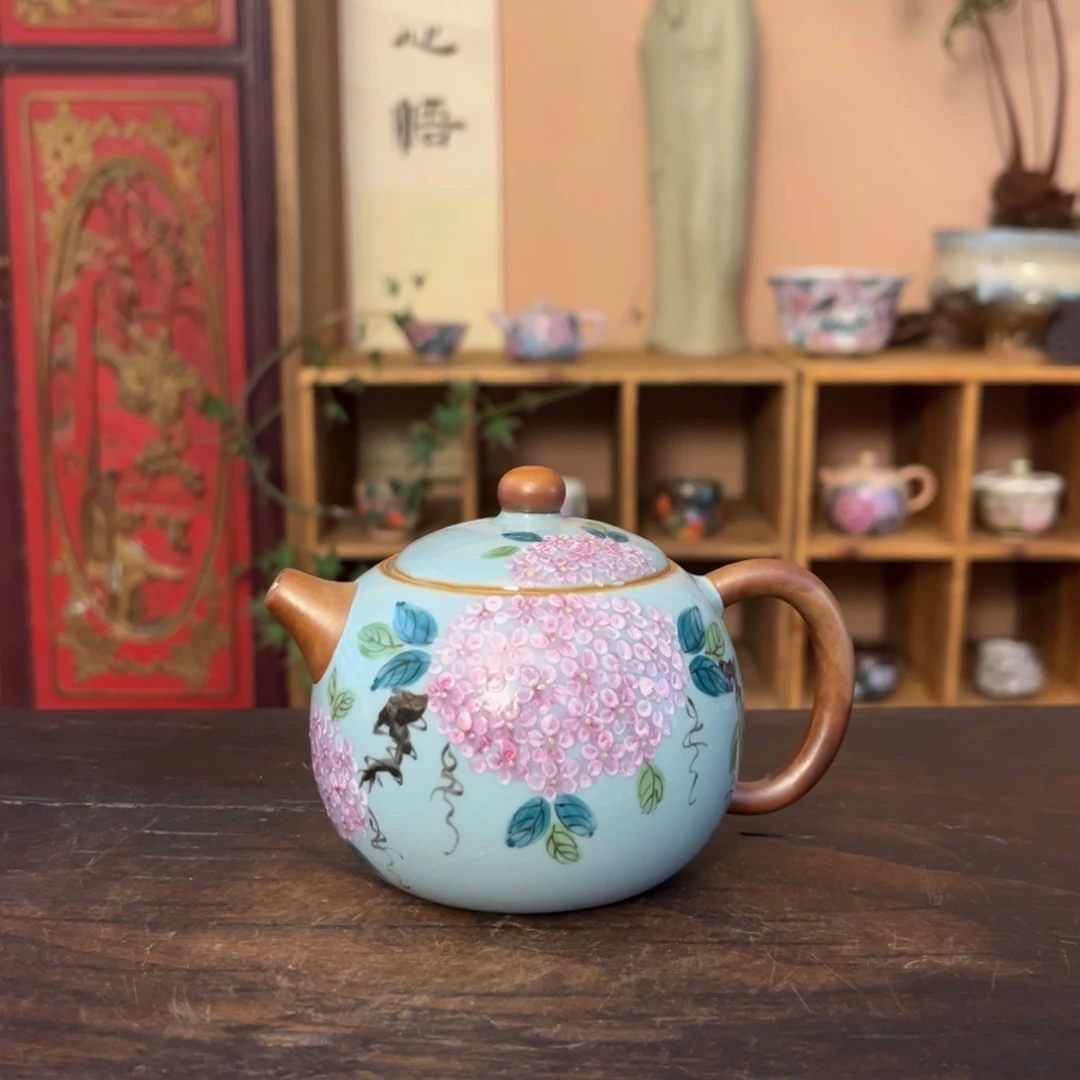 柴烧纯手工手绘陶瓷