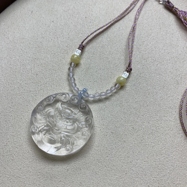 白水晶九尾狐项链 多样性发货一件B200