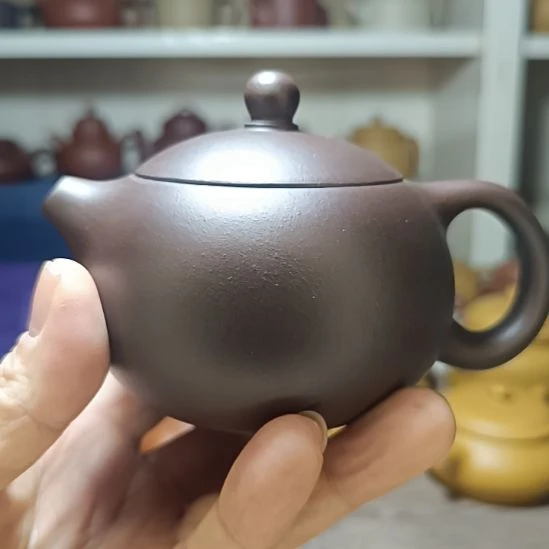 茶壶紫砂原矿紫泥西施内推300cc半手工