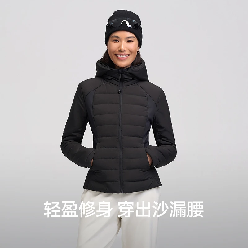 【沙漏腰羽绒服】anodeto安欧兔丨保暖修身外套女款运动连帽可拆卸
