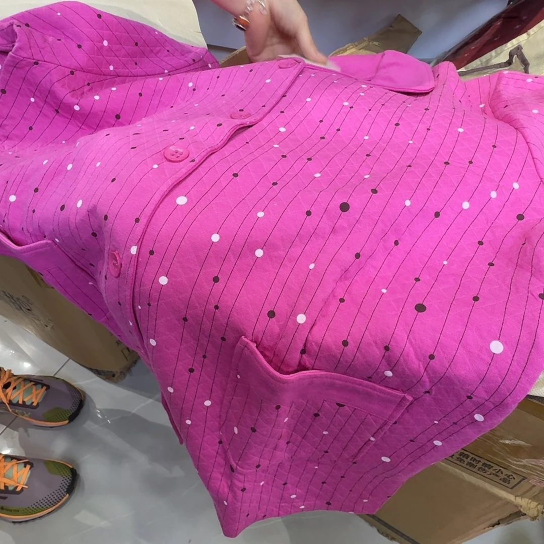 女士175a玫红色家居服套装