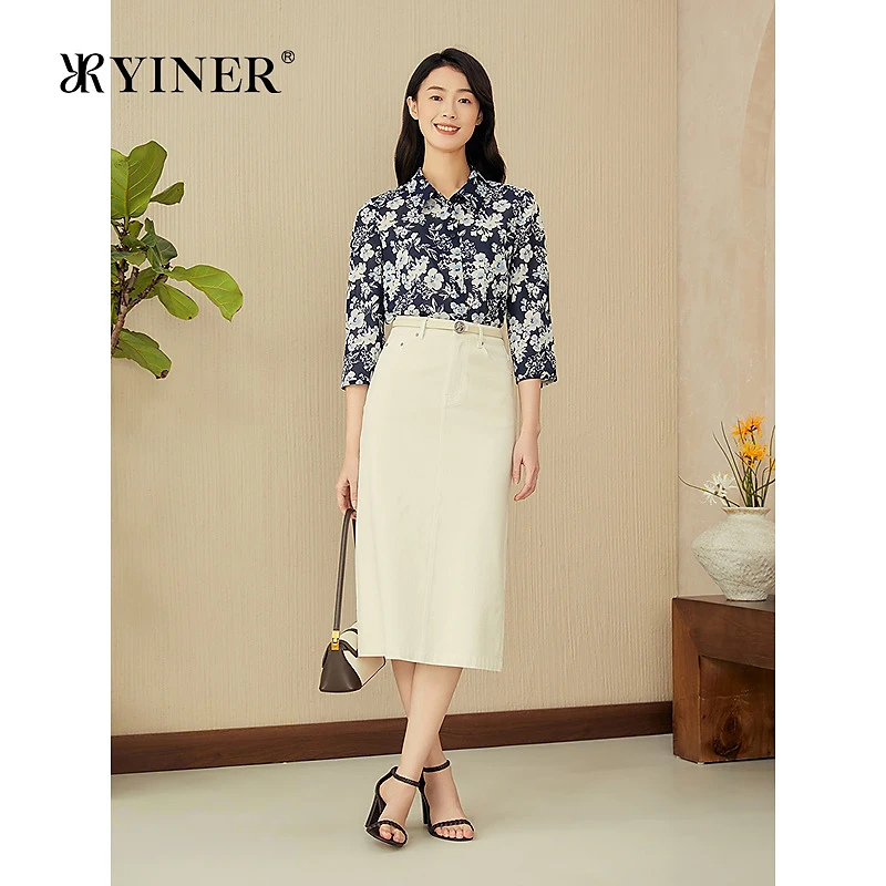 【真丝系列】YINER音儿2025夏季新款弹力桑蚕丝衬衫透气轻上衣