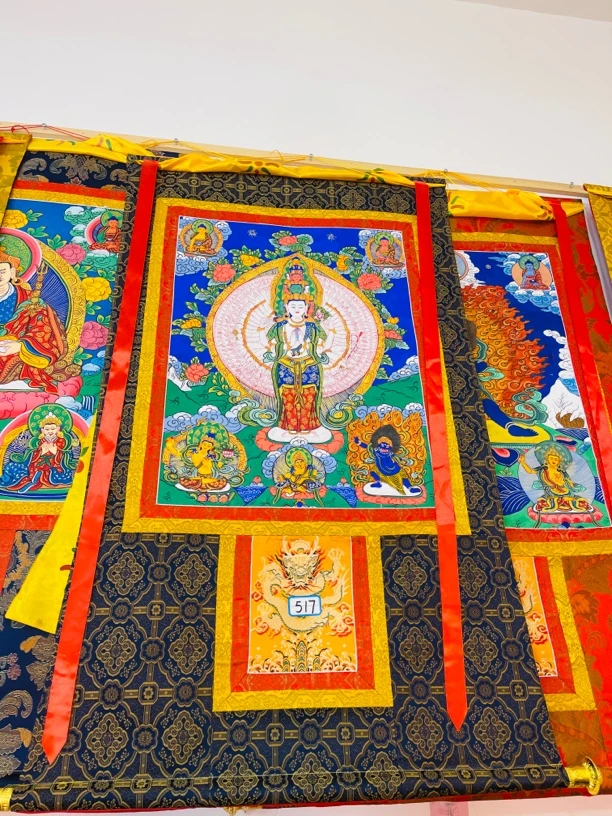热贡精品唐卡千手观音手绘517