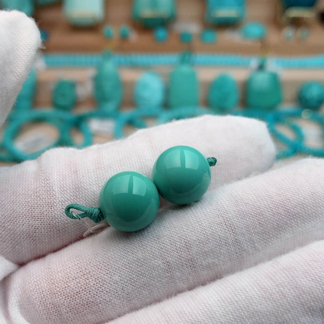 绿松石未镶嵌珠宝奇石12mm