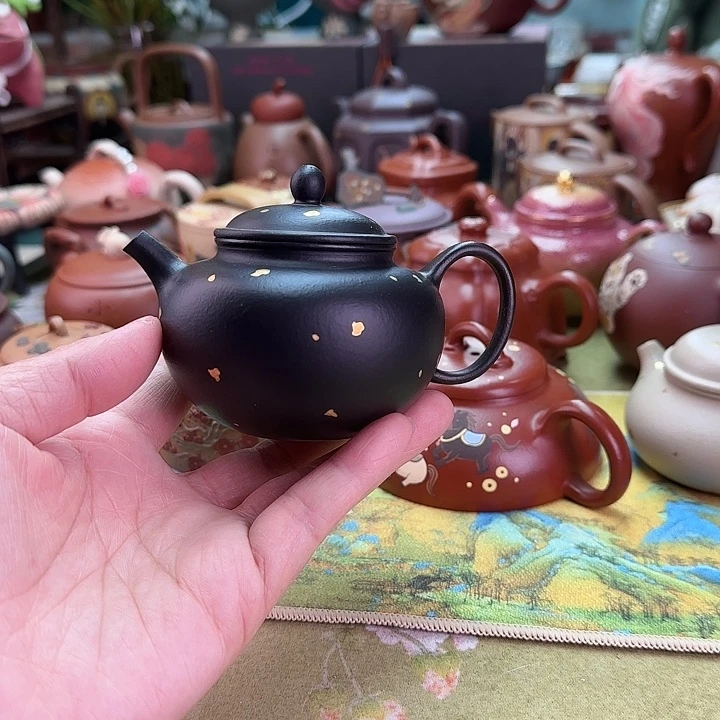 茶壶紫砂洒金供珠