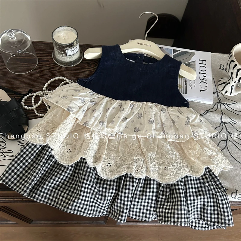 女童连衣裙2025新款韩版童装女宝宝无袖背心裙女宝宝公主裙宽松