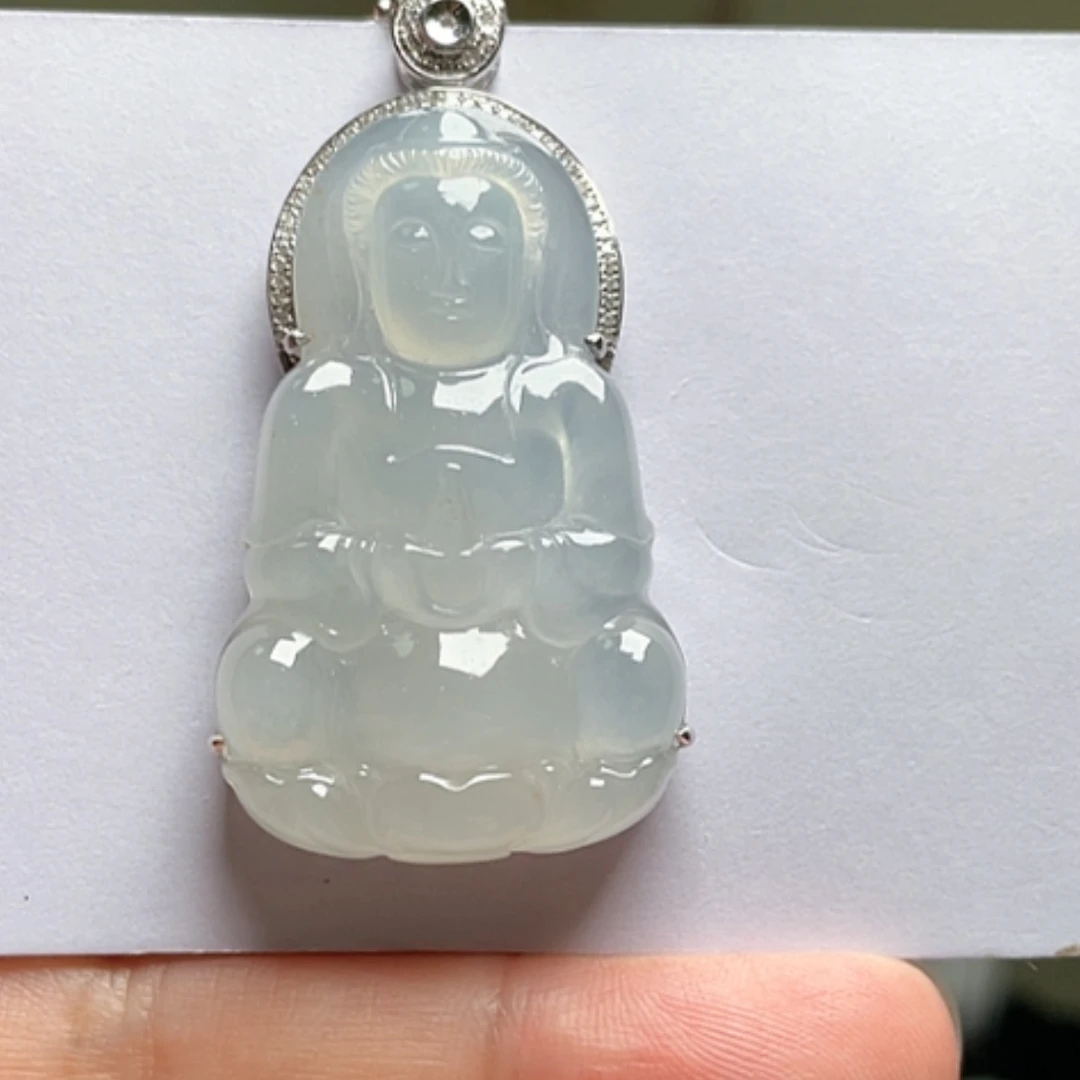【闪购商品】吊坠(不含链)18K金镶嵌翡翠
