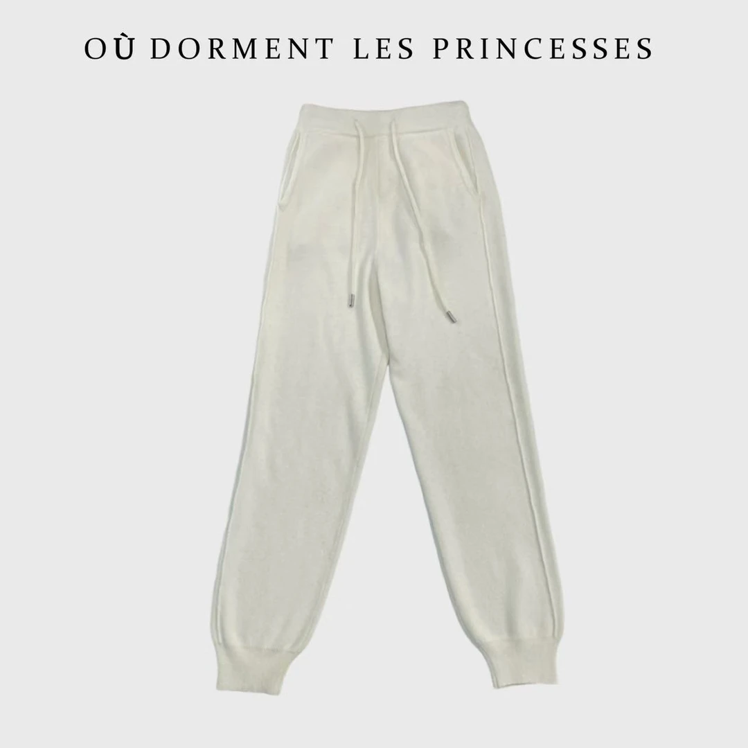 Fen姐【自由行】重磅加厚羊毛软糯保暖针织系带显瘦小脚裤252282