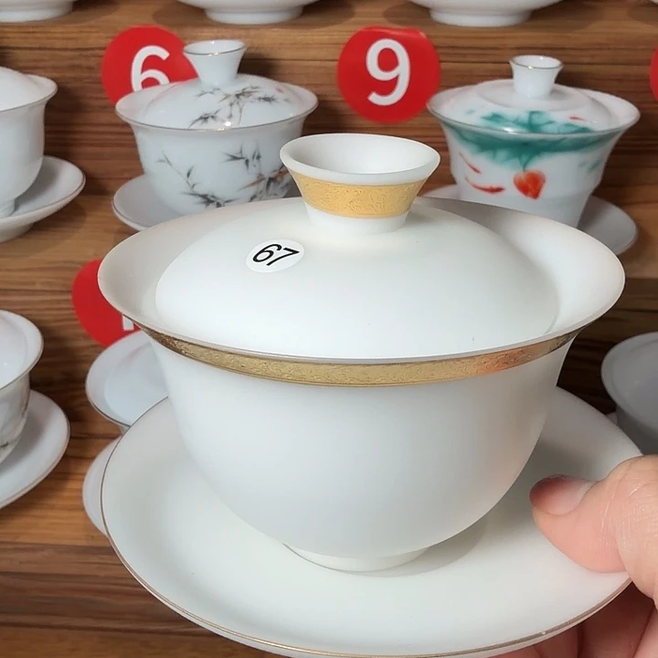 孤品微瑕冰种素烧薄胎67号