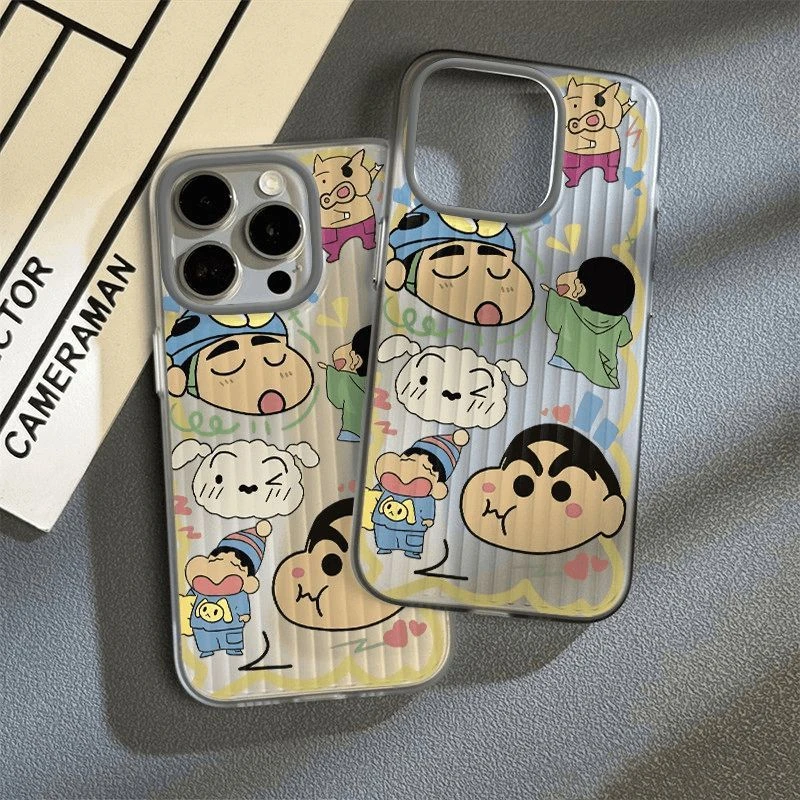 涂鸦小新适用于16PROMAX手机壳iPhone15PRO卡通14软胶13可爱