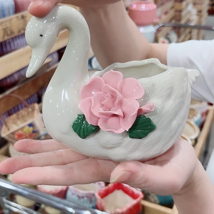 有孔.凑单10元陶瓷花盆发货！