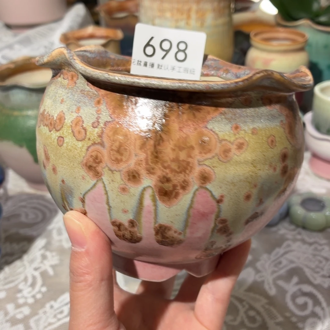 秒景德镇陶瓷花盆艺术