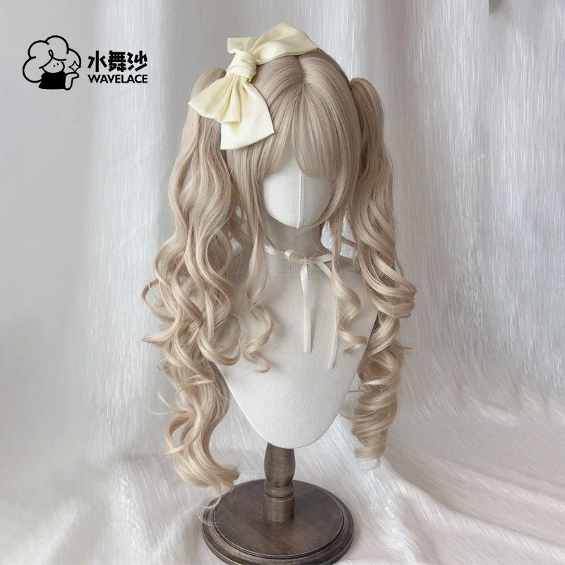 【椿樱序曲】水舞沙Lolita虎口夹双马尾doll感洋娃娃洛丽塔假发套