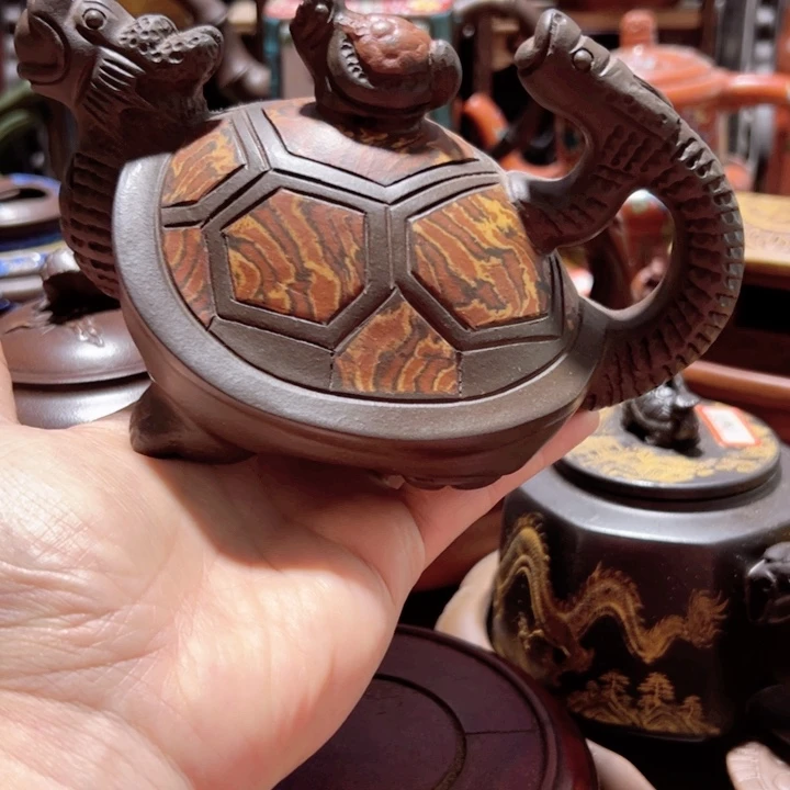 茶壶紫砂紫砂壶收藏起来了！