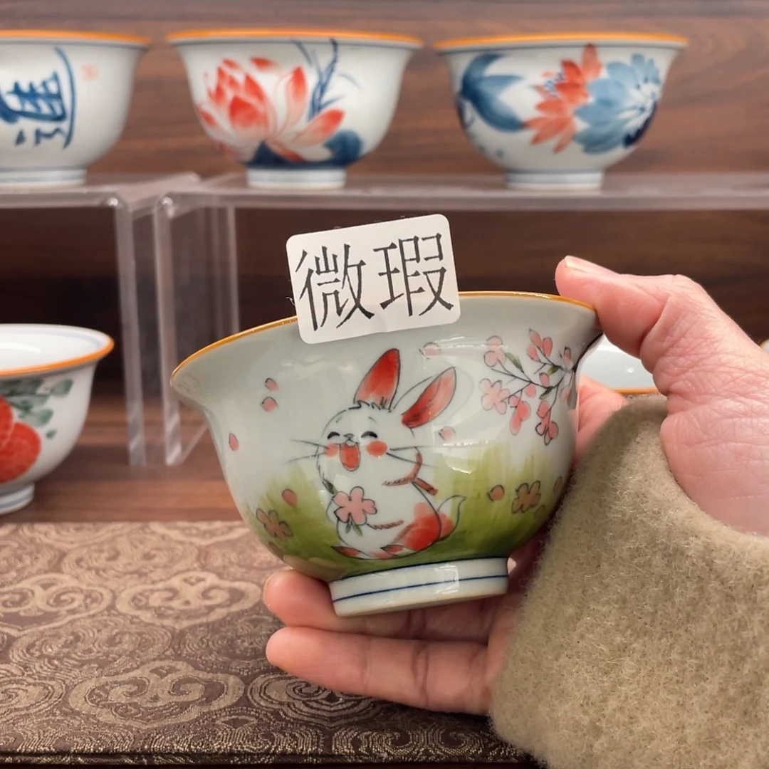 微瑕釉下彩纯手工绘制