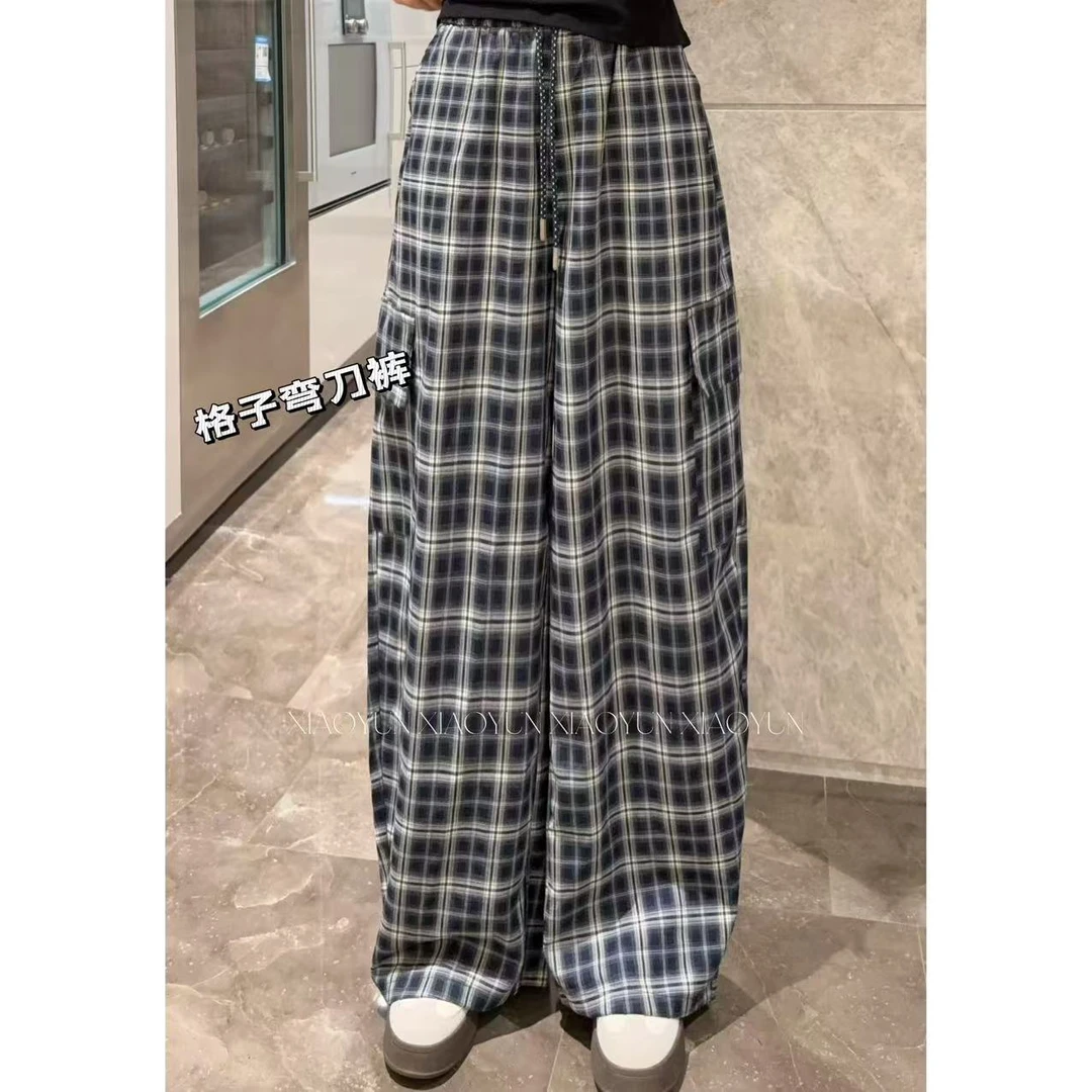 【格纹漫旅】小允姐姐2025新款气质时尚高级韩式休闲裤