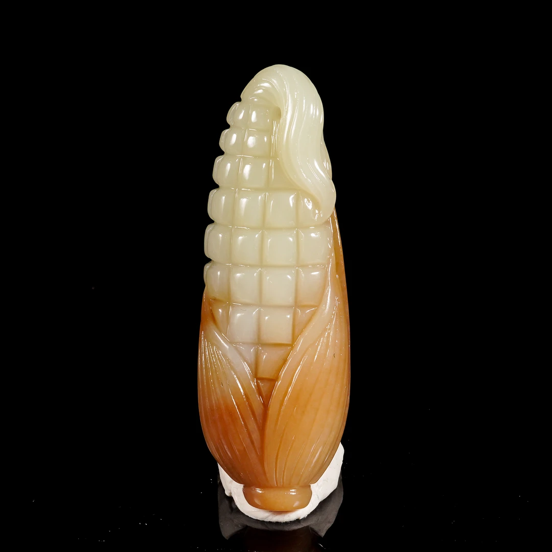 LOT.024和田玉巧雕玉米/X3155
