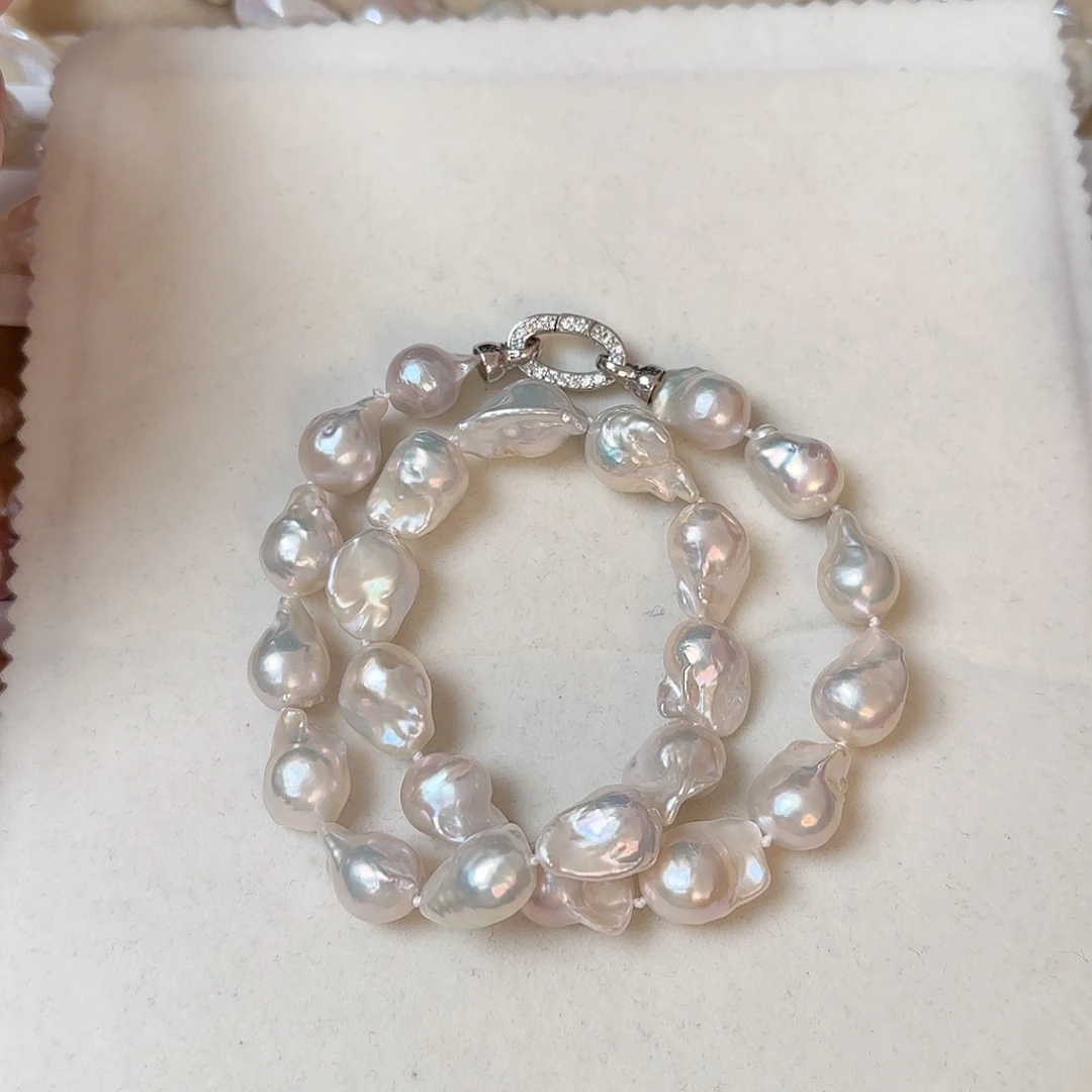 颈饰银S925镶嵌淡水珍珠