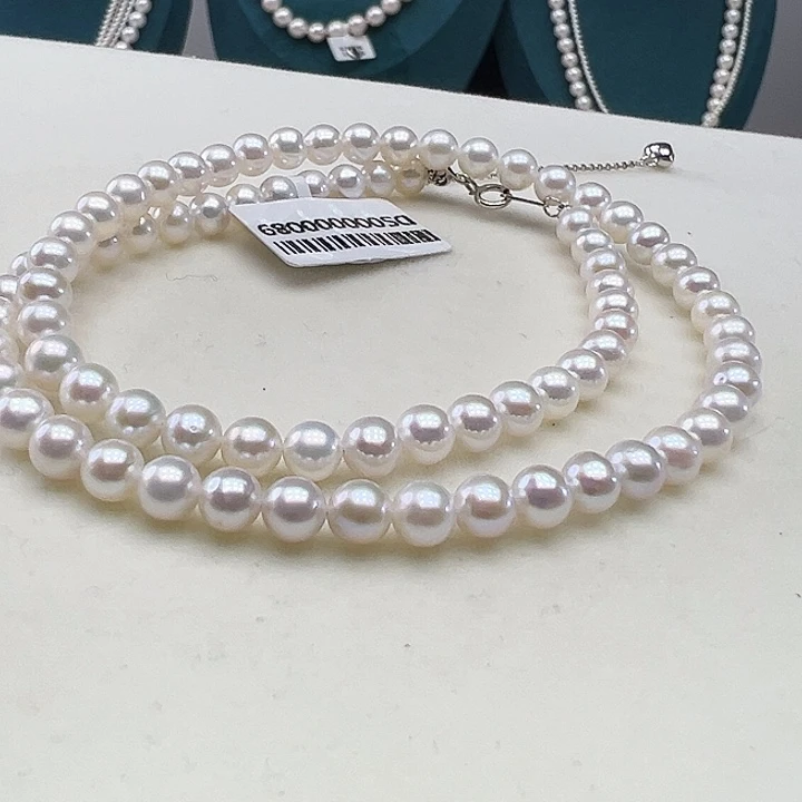 淡水珍珠颈饰银S925镶嵌➕5.6极光炫彩