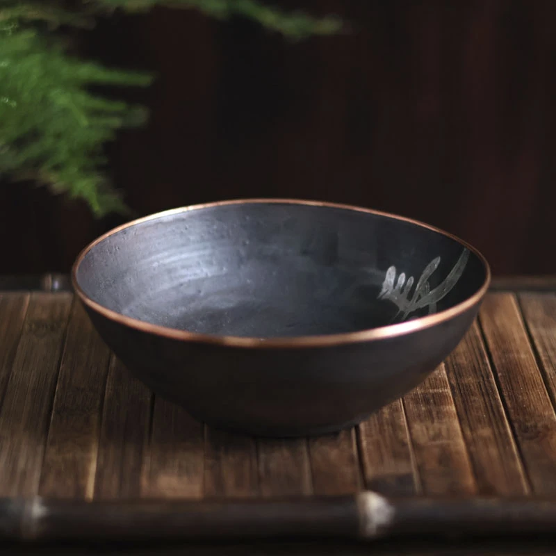 【慕白茶集】铁釉诗文-雲由山坊-长乐铜口壶承（雲由S0253）